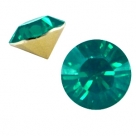 #10.01 - 2 Stück Chaton 6,5 mm (SS29) - emerald green opal