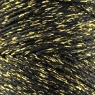1 Meter Wachskordel Ø 1 mm - black gold-metallic
