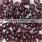 #03.00 - 25 Stück Roller Beads 6x4 mm - dk. amethyst red-lined