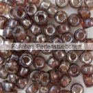 #01.00 - 25 Stück Roller Beads 6x4 mm - topaz travertin