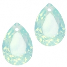 1 Tropfen facetiert 14x10x7mm (LxBxH) - opal lt green turquoise