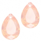 1 Tropfen facetiert 14x10x7mm (LxBxH) - opal lt peach