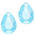 1 Tropfen facetiert 14x10x7mm (LxBxH) - opal aqua