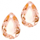 1 Tropfen facetiert 14x10x7mm (LxBxH) - lt peach orange