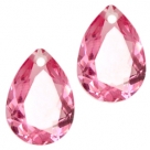 1 Tropfen facetiert 14x10x7mm (LxBxH) - rose