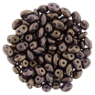 #108.06 10g SuperDuo-Beads Gold Shine Dark Purple