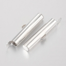 #16.04 - Bandverschluss (Slider Tube) - ca. 26 x 5 mm platinumfarben