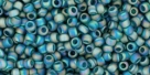 10 g TOHO Seed Beads 11/0 TR-11-0167 BDF - Tr.-Rainbow-Frosted Teal