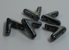 5 Stück AVA Beads 10x4 mm - Jet Hematite