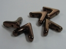 5 Stück AVA Beads 10x4 mm - Jet Bronze