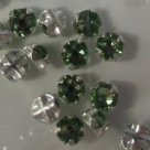 Swarovski® crystals -  Rose Montées (SS12) -  peridot - silver-plated (53100),