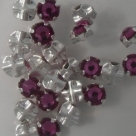 Swarovski® crystals -  Rose Montées (SS12) -  fuchsia - silver-plated (53100),