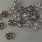 Swarovski® crystals -  Rose Montées (SS12) -  vintage rose - silver-plated (53100),