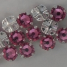 Swarovski® crystals -  Rose Montées (SS12) -  rose - silver-plated (53100),