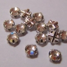 Swarovski® crystals -  Rose Montées (SS16) - crystal - silver-plated (53102),