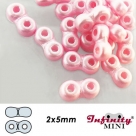 2 g - Infinity-Mini Beads - 2x5mm - alabaster pastel lt pink