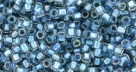 10 g TOHO Takumi Large Hole Seed Bead TTR-11-0263 - Inside Color Rainbow Crystal/Lt Capri Lined