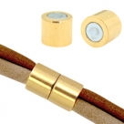 1 Magnet-Verschluss Ø 18x10mm zum Kleben - goldfarben