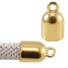 1 Stück Endkappe mit Öse Ø 13x22mm goldfarben