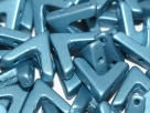 5 Stück AVA Beads 10x4 mm - Alabaster Metallic Blue Turquoise