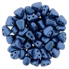 #06.01 - 25 Stck. NIB-BIT-Beads 6x5mm - Matallic Suede - Blue