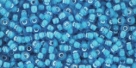 10 g TOHO Seed Beads 11/0 TR-11-0931 - Inside-Color Aqua/White-Lined (E)