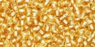 10 g TOHO Seed Beads 11/0 TR-11-0022 Silver-Lined Lt Topaz (A,D)