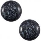 1 Stück Acryl-Cabochon - Polaris-Feltro Shiny - rund - 20 mm - dark blue