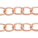 50 cm Gliederkette Aluminium Ø ± 21x16 mm rosé gold