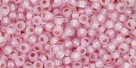 10 g TOHO Seed Beads 11/0 TR-11-PF2105 - PermaFinish - Opalin Baby Pink Silver-Lined (A,C,D)