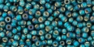 10 g TOHO Seed Beads 11/0 TR-11-2027 BDF - Silver-Lined Frosted Rainbow Teal