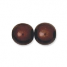 1 Strang - 10,0 mm Glaswachsperlen - dk bronze pearl