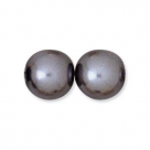 1 Strang - 12,0 mm Glaswachsperlen - hematite