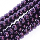 1 Strang - 08,0 mm Glaswachsperlen - purple