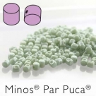 03000-14457 - 25 Stück - Minos Par Puca - 2,5x3,0 mm - Opaque Lt Green Luster