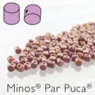 03000-14496 - 25 Stück - Minos Par Puca - 2,5x3,0 mm - Opaque Mix Violet/Gold Luster