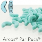 63130 - 25 Stück - Arcos Par Puca - 5x10 mm - Opaque Green Turquoise
