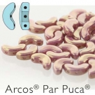 03000-14496 - 25 Stück - Arcos Par Puca - 5x10 mm - Opaque Mix Violet/Gold Luster