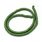 1 Strang Polyclay Katsuki Beads 6 mm - Dk Olive Green