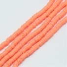 1 Strang Polyclay Katsuki Beads 6 mm - Coral