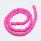 1 Strang Polyclay Katsuki Beads 6 mm - Deep Pink