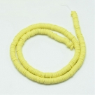 1 Strang Polyclay Katsuki Beads 6 mm - Champagne Yellow