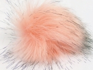 1 Stück Faux Fur PomPom - salmon black