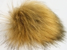 1 Stück Faux Fur PomPom - café latte brown