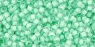 10 g TOHO Seed Beads 11/0 TR-11-0975 - Inside-Color Crystal/Neon Sea Foam-Lined (E)