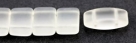 #01.03 - 10 Stück Zweiloch-Glasperle 9x17 mm - Crystal Matte