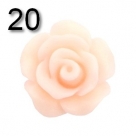 #20 - 5 Stück Resin Rose Beads ca. 10x6 mm - pink champagne - matt