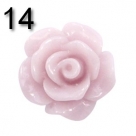 #14a - 5 Stück Resin Rose Beads ca. 10x6 mm -  lt lavender orchid purple - shiny