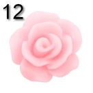 #12 - 5 Stück Resin Rose Beads ca. 10x6 mm - pink rose - matt