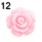 #12a - 5 Stück Resin Rose Beads ca. 10x6 mm - pink rose - shiny